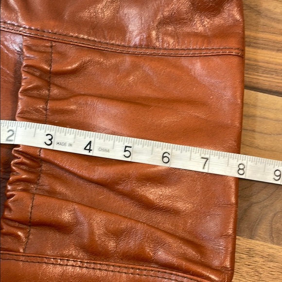 VTG B. Young Leather 70’s 80’s Western Neutral Zipper Clutch Purse Festival Chic - Picture 16 of 16